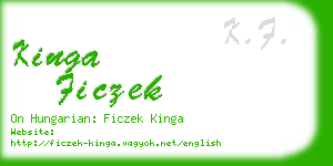 kinga ficzek business card